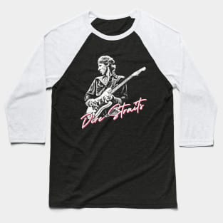 Dire Straits // Retro Faded Style Fan Design Baseball T-Shirt